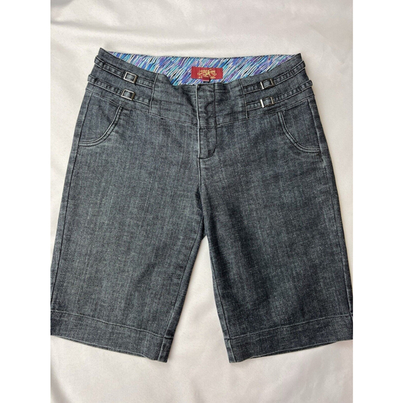 One Song Pants - One Song Authentic Denim Women's Bermuda Trouser Shorts Size 10 Mid-rise EUC